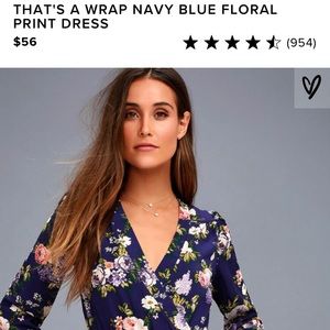 Popular Lulu’s It’s a Wrap Floral Wrap Dress $56